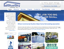 Tablet Screenshot of blueskyroofinginc.com